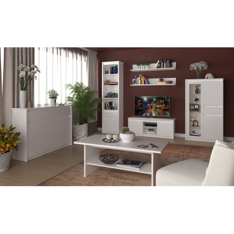 Polica, 87cm, biela, ERODIN