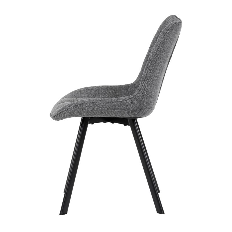 Jedálenská stolička, sivá, látka, HC-465 GREY2