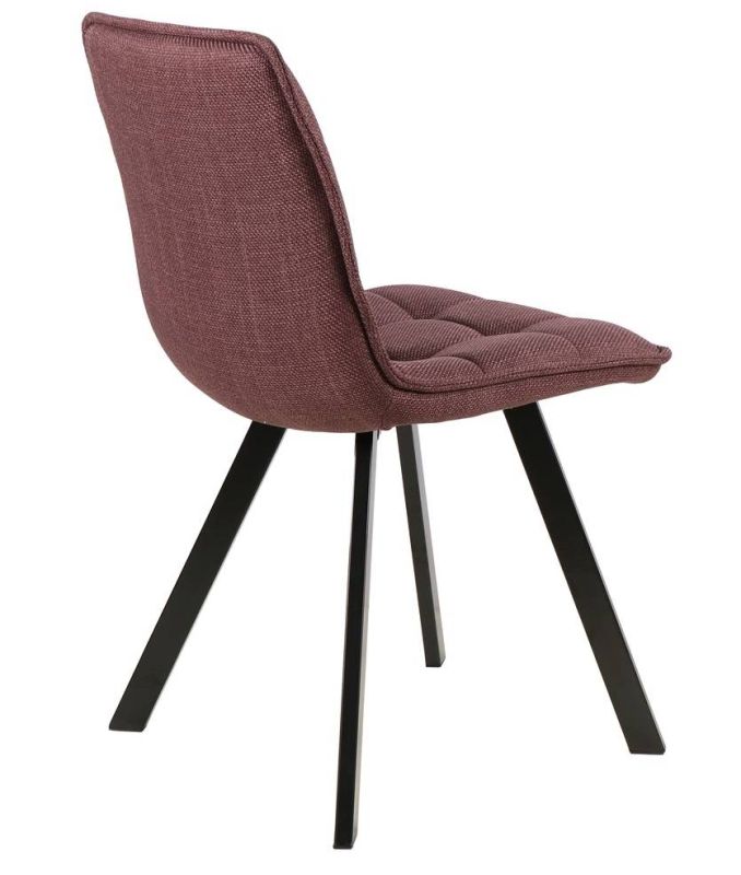 Jedálenská stolička, červená látka, nohy kov čierny, ELLIS BJORN