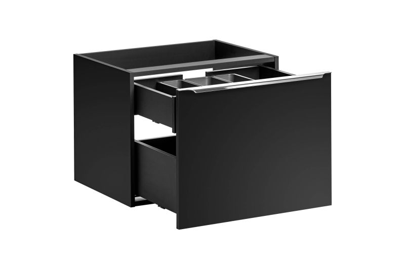 Skrinka pod umývadlo, 60cm, čierna, SANTA FE BLACK 82-60-B-2S