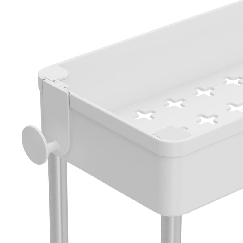 Pojazdný regál, 40cm, biely, ALIOL TYP 2