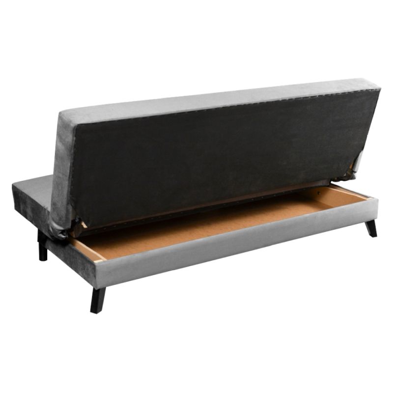 Rozkladacia pohovka, sivá látka, SIDE