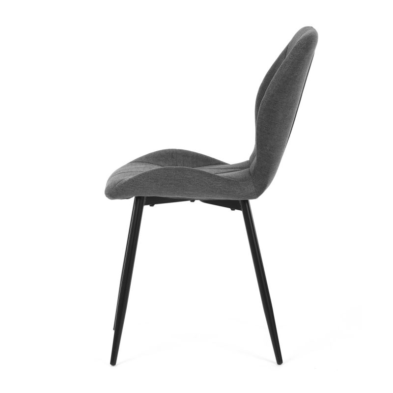 Jedálenská stolička, sivá, látka, CT-285 GREY2