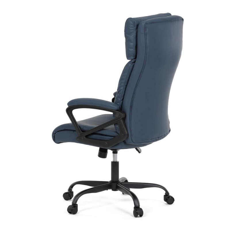 Kancelárske kreslo, modrá, ekokoža, 120 kg, KA-Y346 BLUE