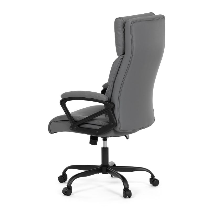 Kancelárske kreslo, sivá, ekokoža, 120 kg, KA-Y346 GREY