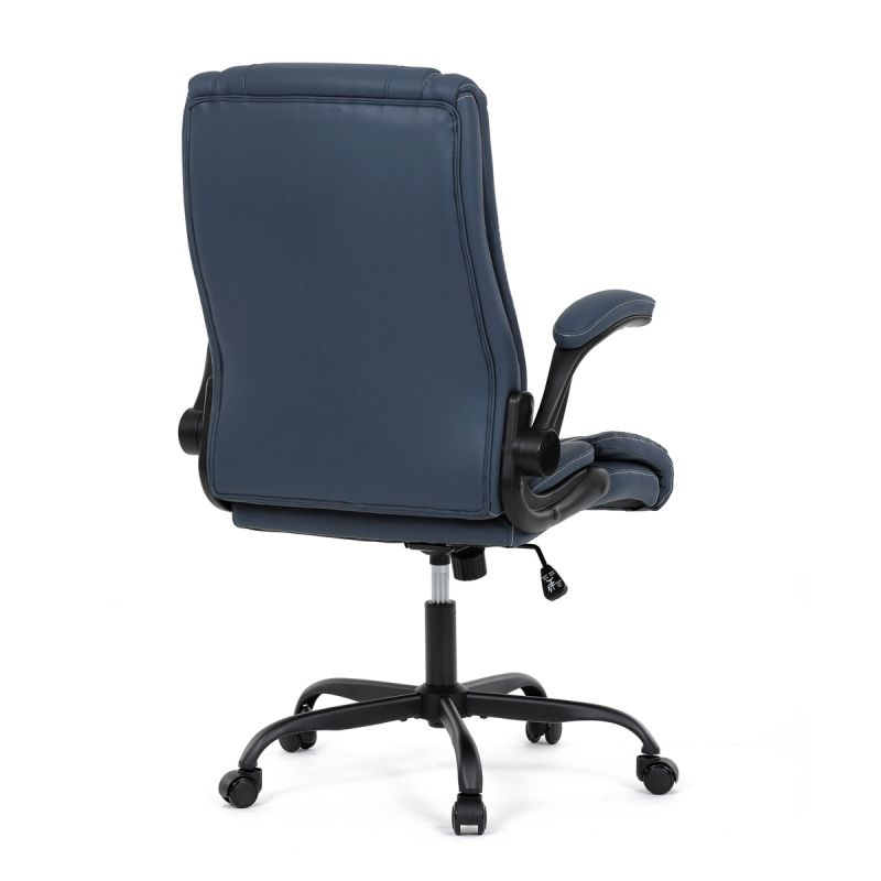 Kancelárske kreslo, modrá, ekokoža, 120 kg, KA-Y344 BLUE