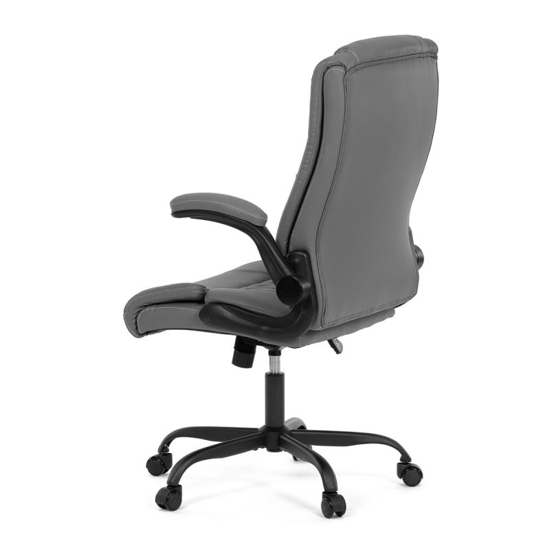 Kancelárske kreslo, sivá, ekokoža, 120 kg, KA-Y344 GREY
