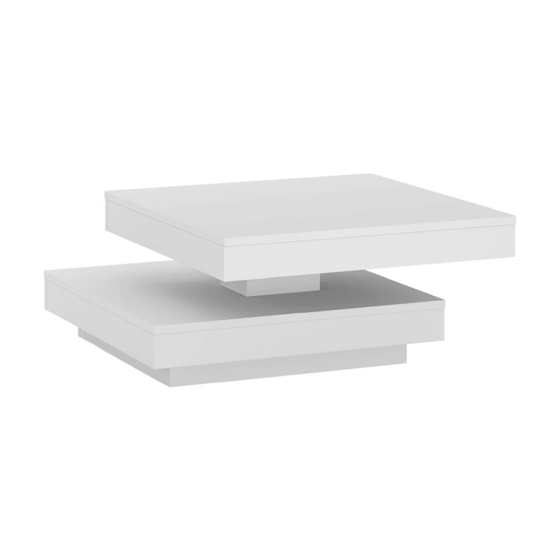 Konferenčný stolík, 70x70cm, biely, MANDY