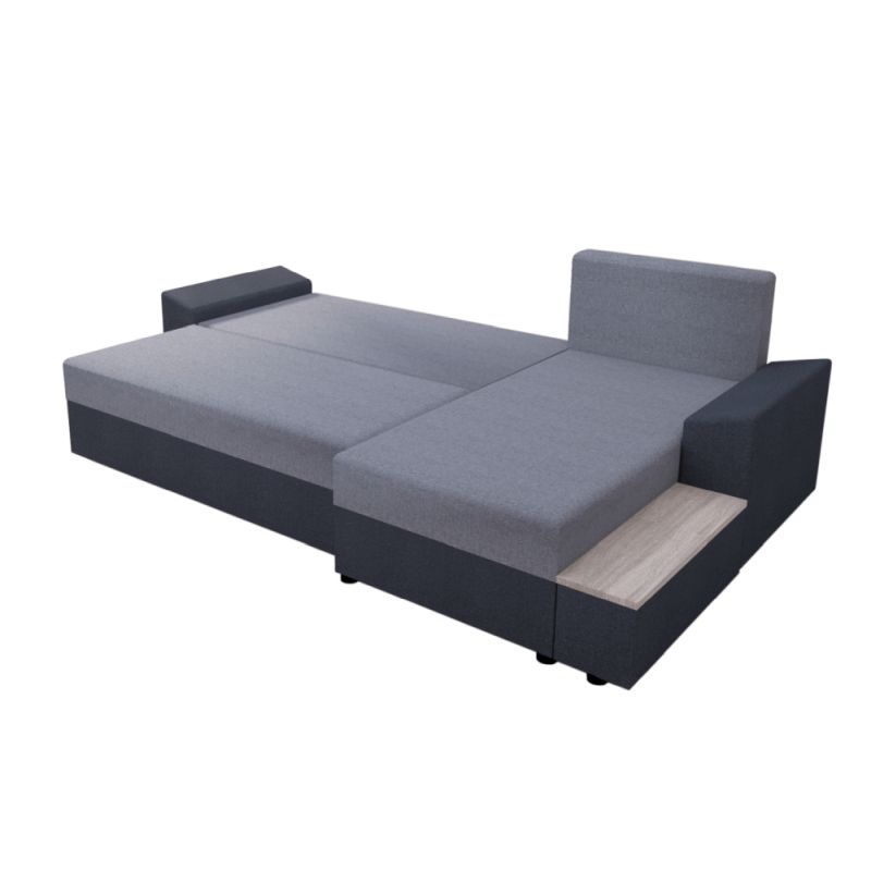 Univerzálna sedacia súprava, látka tmavosivá, sivá, FERGUS ROH