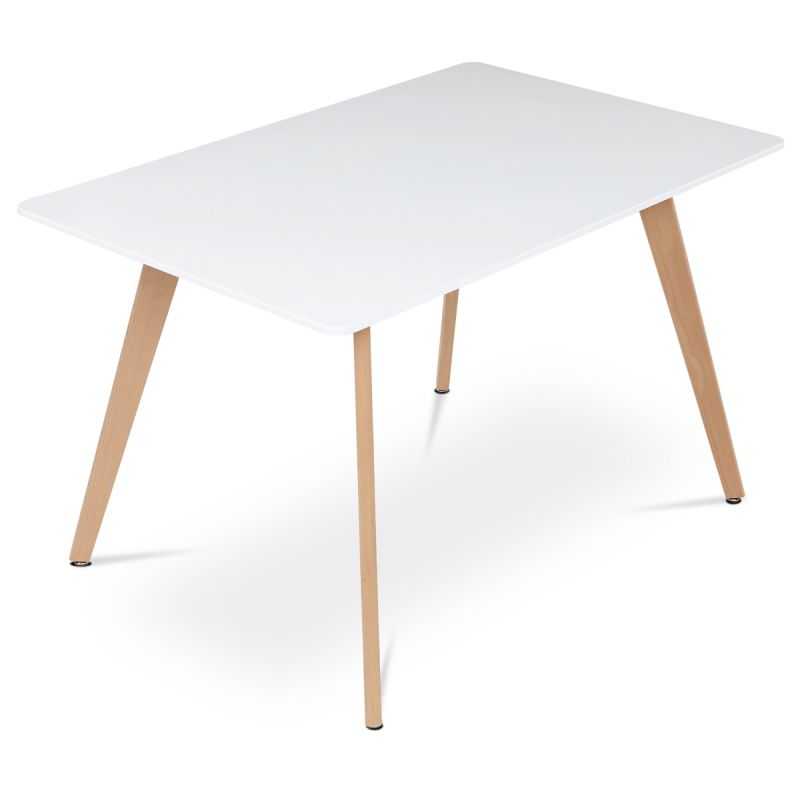 Jedálenský stôl, 120x80cm, MDF, biela, DT-313 WT