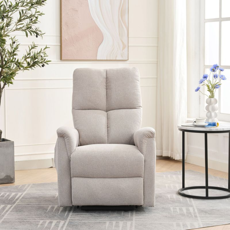 Elektrické polohovateľné masážne kreslo béžové, TV-929 CRM2