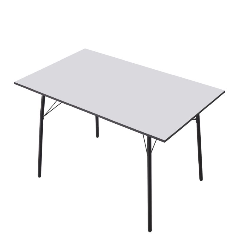 Jedálenský stôl, 120x75cm, MDF, biely, čierny, NALAK TYP 2