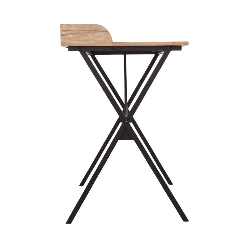 PC stôl, 90x50cm, dub, čierny, OFIS