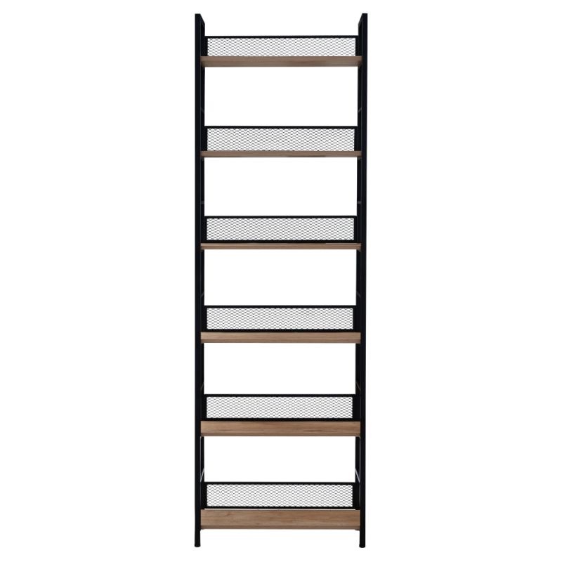 Regál, 60cm, čierny, dub, KELER TYP 3