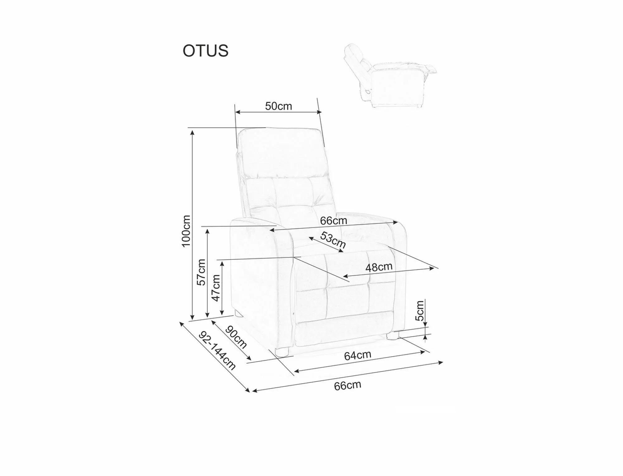 Elektrické polohovacie kreslo, béžová látka, Signal, OTUS II BREGO