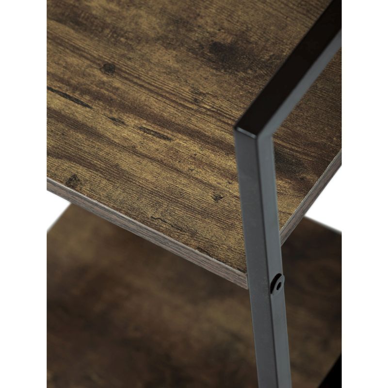 Regál, 29cm, kov, MDF, staré drevo, GD-214 OLW