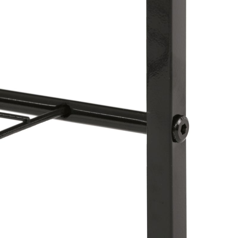 Botník, 63cm, kov, čierny, MDF, staré drevo, GD-413 OLW