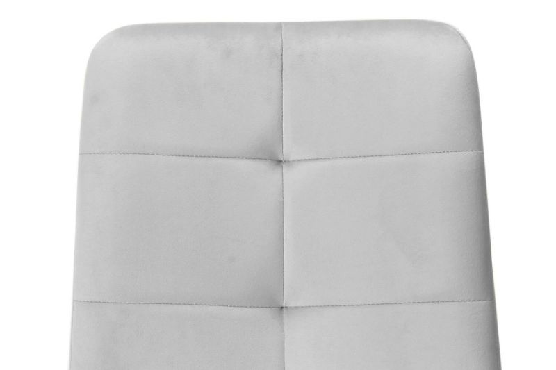 Jedálenská stolička, svetlo sivá látka, nohy kov čierny, IVO VELVET