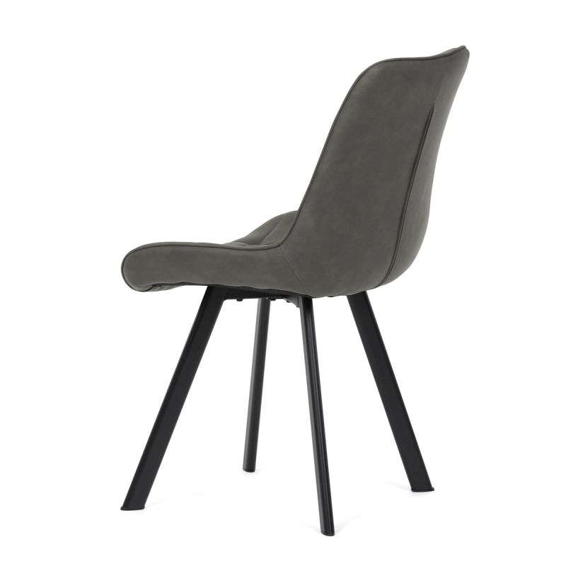 Jedálenská stolička, sivá, vintage, látka, HC-V3066 GREY3
