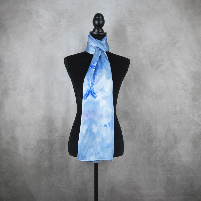 Hodvábny šál LIMITED_21, Vyrobený na Slovensku, 175 x 45cm