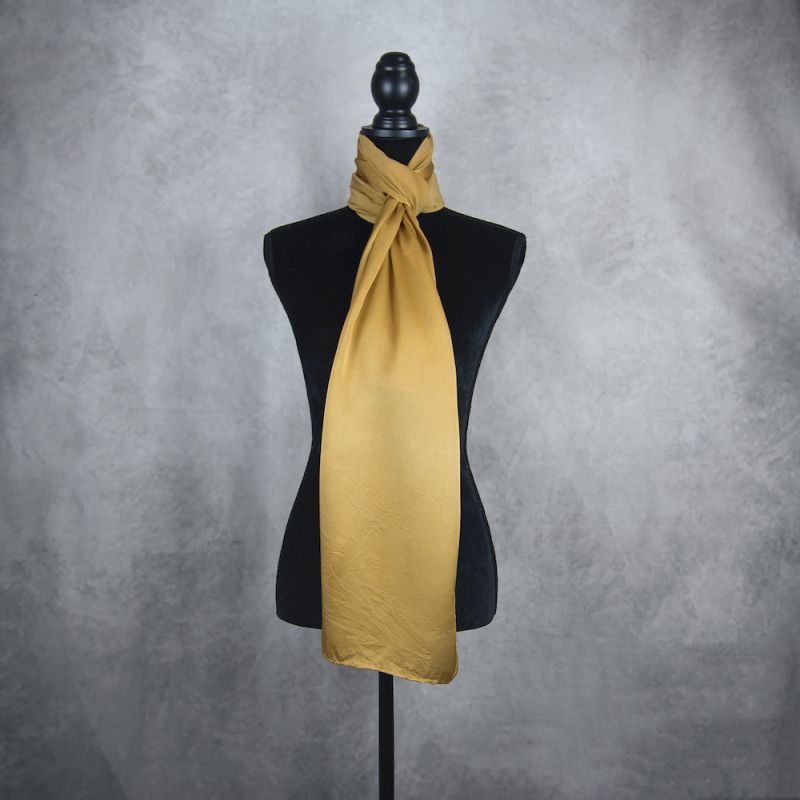 Hodvábny šál MEDENÝ, Vyrobený na Slovensku, 175 x 45cm