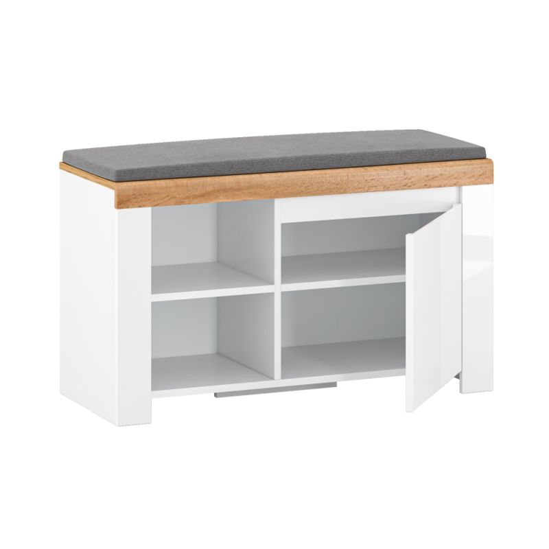 Botník, 93cm, biely, dub wotan, VILGO 1D