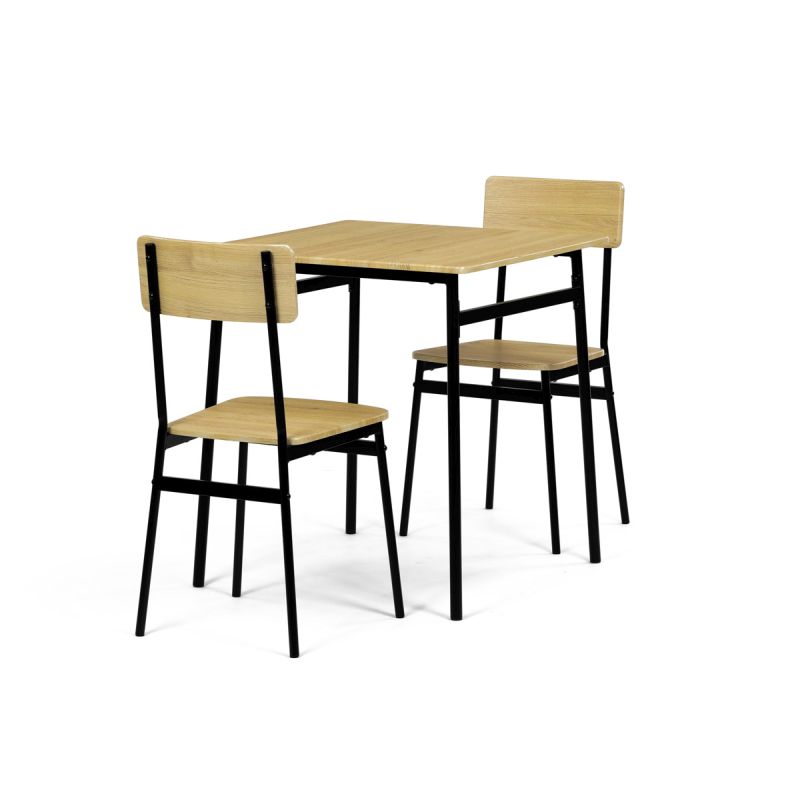 Jedálenský set, 70x70cm, MDF divoký dub, AUT-O2121 OAK