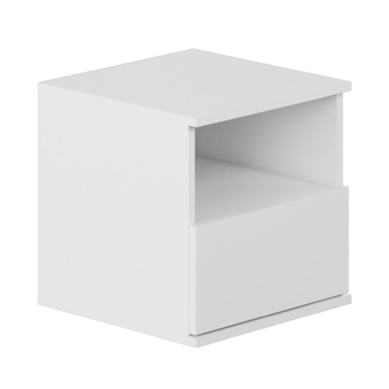 Nočný stolík, 40cm, biely, DOLI
