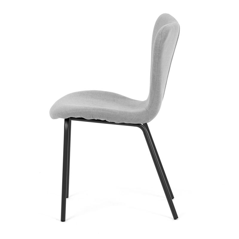 Jedálenská stolička, strieborná, látka, CT-S8010 SIL2