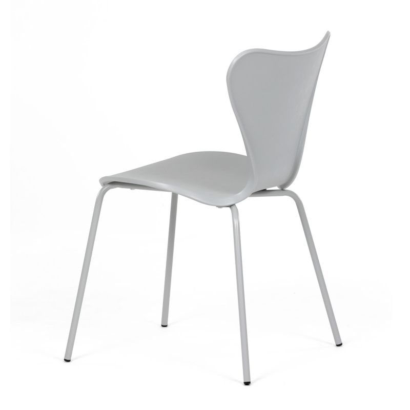 Jedálenská stolička, plast, sivá, CT-X7034 GREY