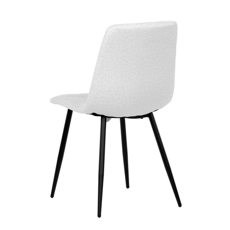 Jedálenská stolička, biela, zamatová, látka, DCL-X7015 WT2