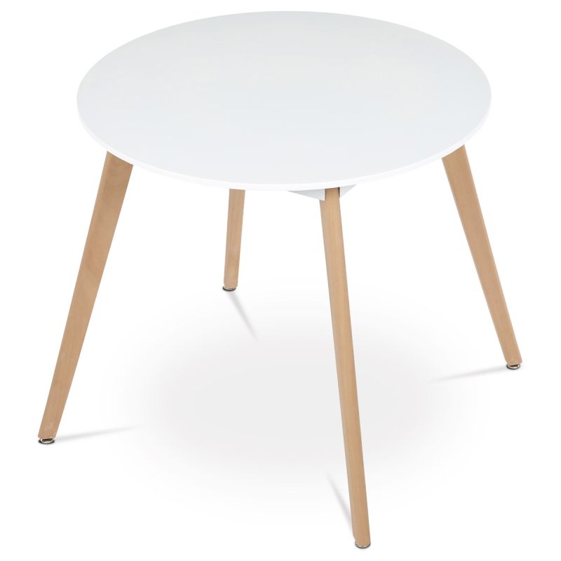 Jedálenský stôl, okrúhly, 80cm, MDF, biela, DT-316 WT