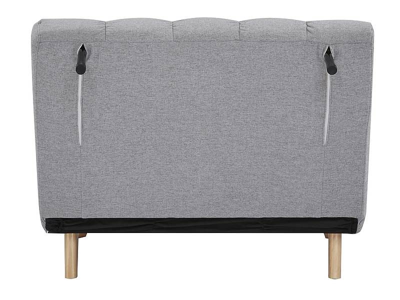 Rozkladacie kreslo, drevo buk, sivá látka, BILLY VELVET