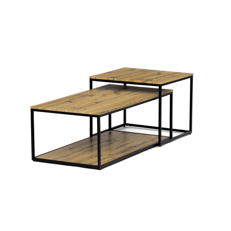 Set konferenčných stolíkov, 100x50cm, MDF, divoký dub, CT-X7123 OAK