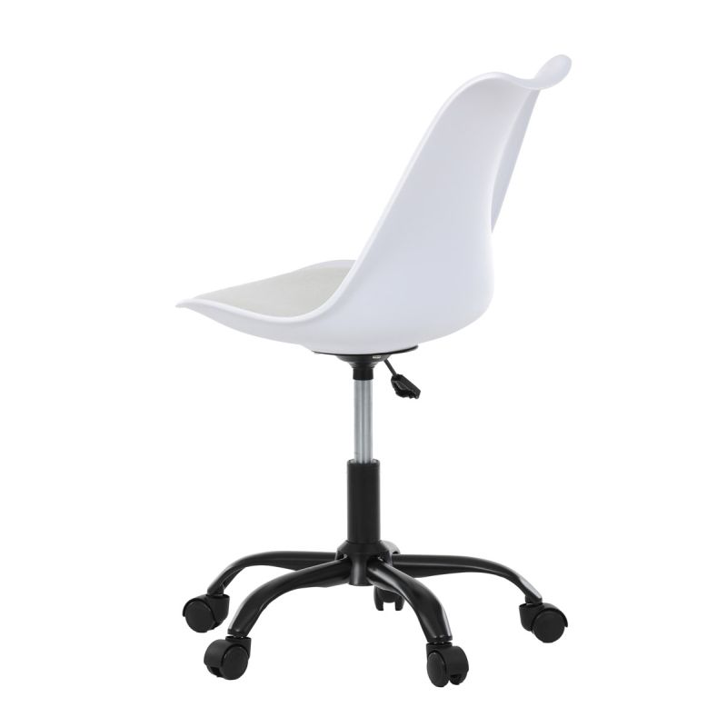 Pracovná stolička, biela, plast, 120 kg, KA-X7055 WT