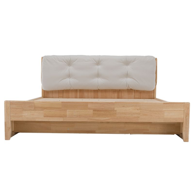 Manželská posteľ, 180x200, s roštom, prírodná, FLORENCIA