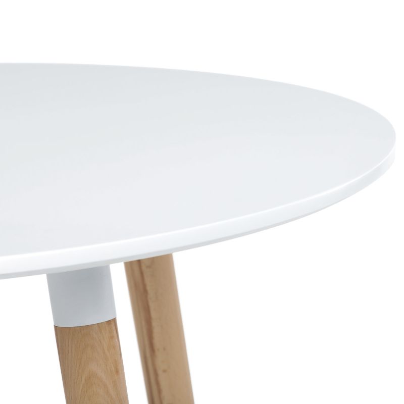 Jedálenský stôl, okrúhly, 90cm, MDF, biela, DT-306 WT