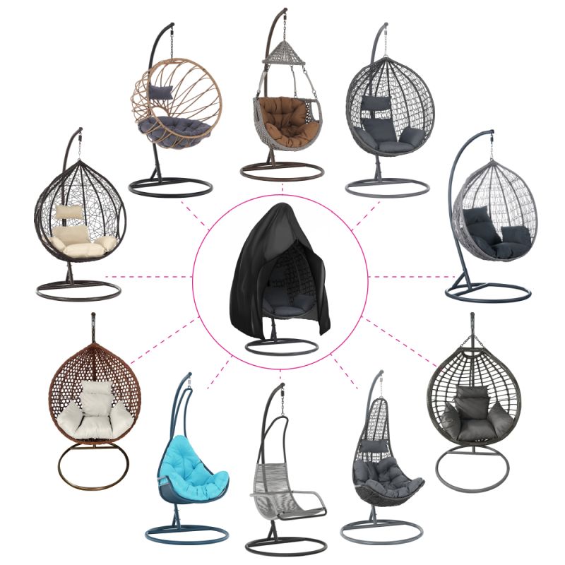 Ochranný obal na závesné kreslo, čierny, KRYTO TYP 1