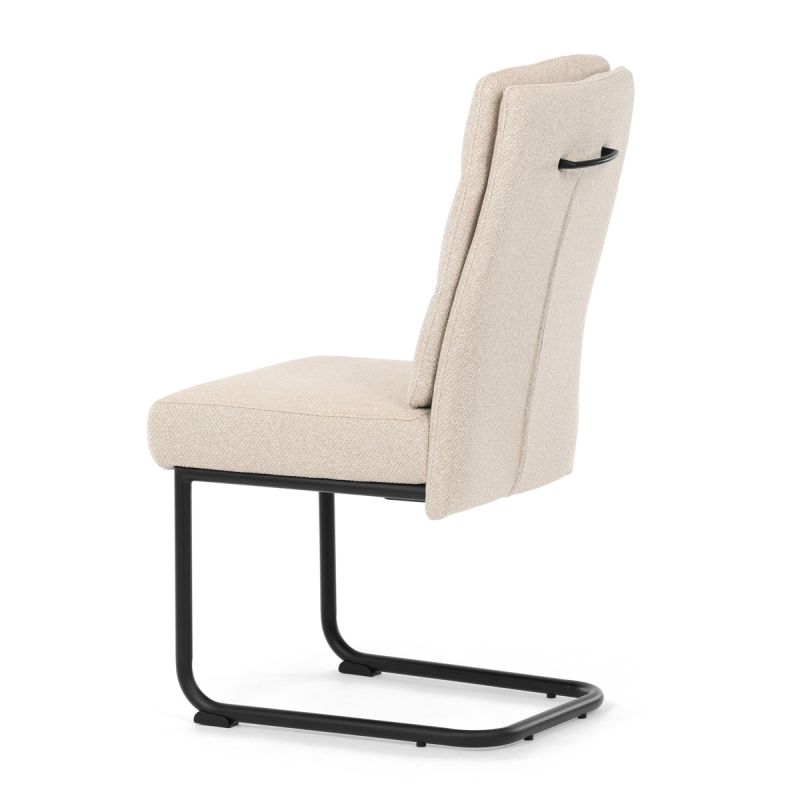 Jedálenská stolička, béžová, látka, DCL-P3107 CRM2