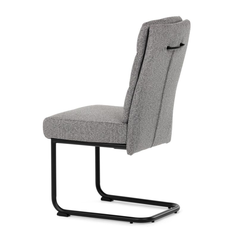 Jedálenská stolička, sivá, látka, DCL-P3107 SIL2