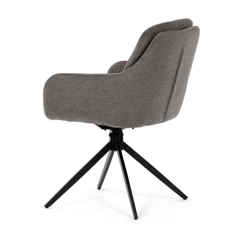 Jedálenská stolička, sivá, látka, DCH-P3174 GREY2