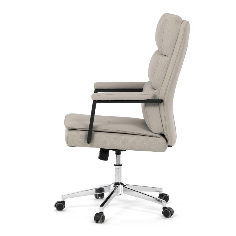Kancelárske kreslo, béžová, ekokoža, 120 kg, KA-D8104 SIL