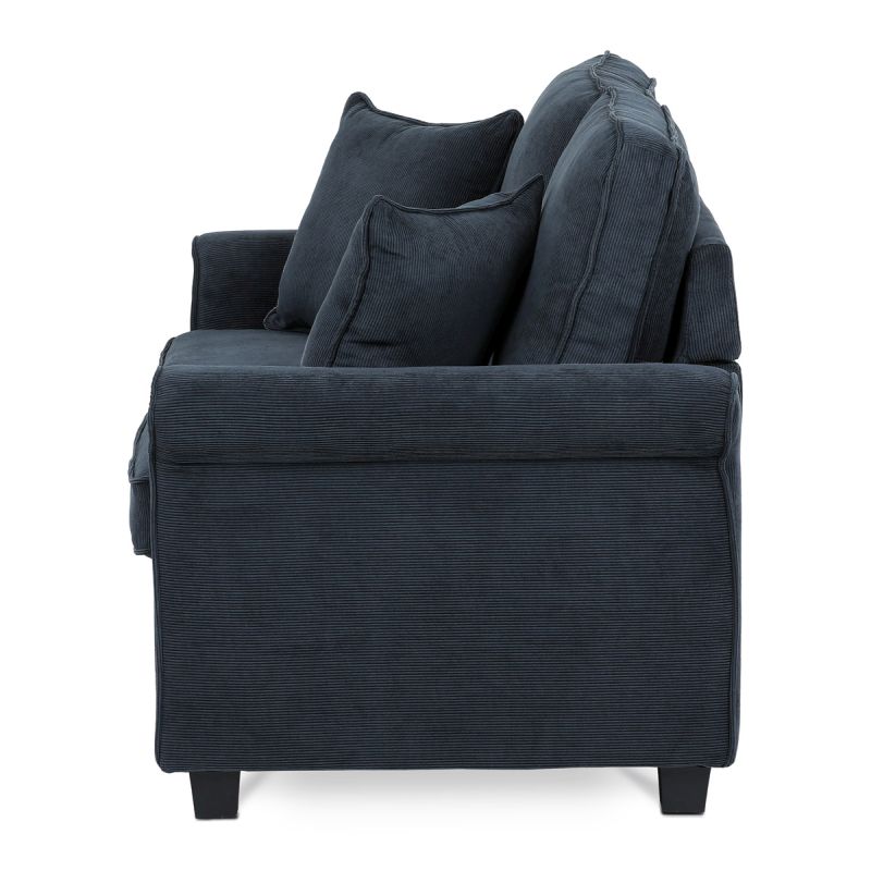 Rozkladacia pohovka, modrá látka, ASB-4170 BLUE2