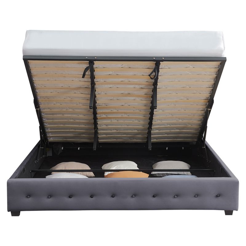 Manželská posteľ, 180x200, s roštom, sivá, MINDY