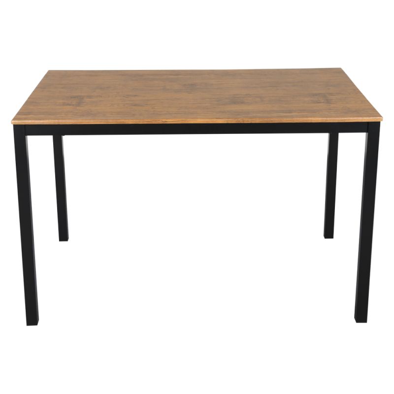 Jedálenský set 1+4, 120x80cm, MDF, dub tmavý, čierny, HAIM