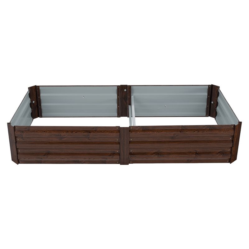 Vyvýšený záhon, hnedý, oceľ, NONKY TYP 7