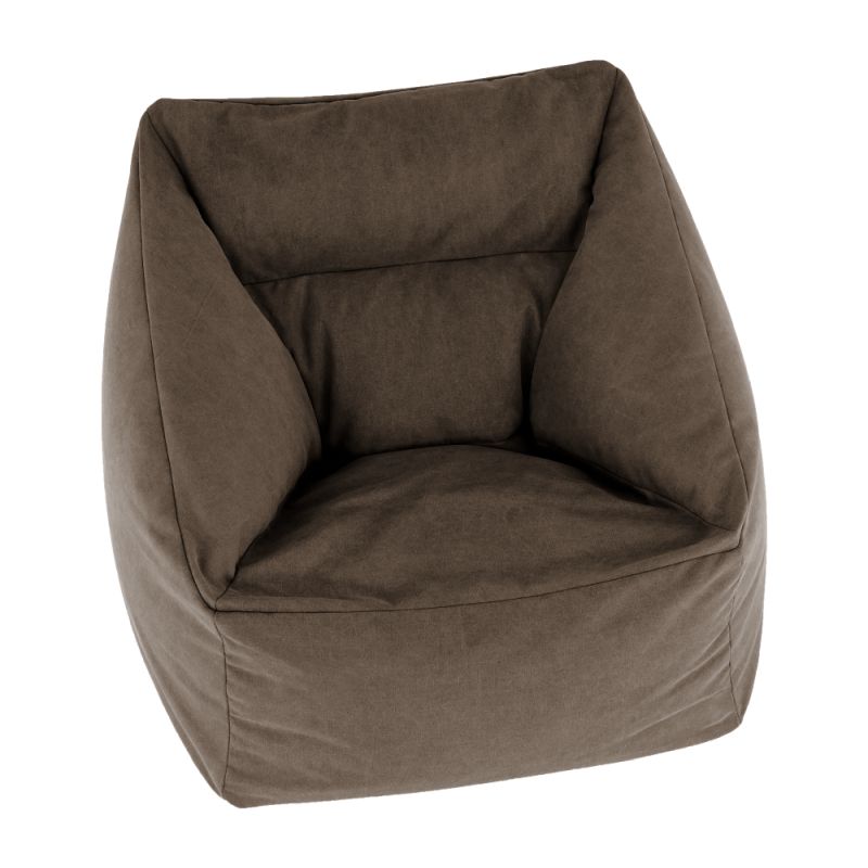 Sedací vak, 80cm, hnedá látka, URASON