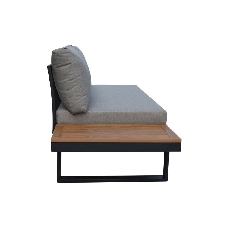 Záhradný set, hliník, polywood, sivá, AZS-G1924 GREY