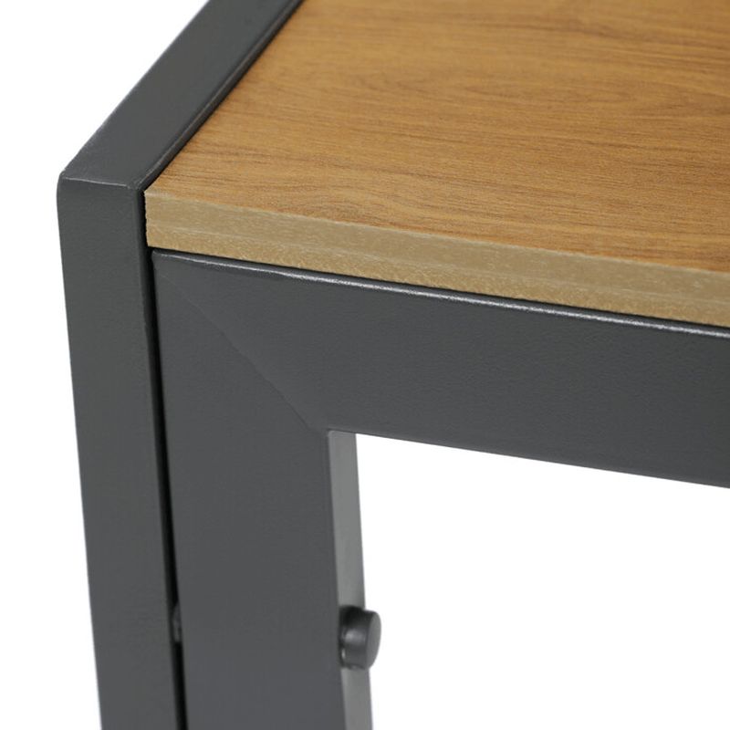 Záhradný stôl 150x89cm, kov, polywood, hnedý, AZT-S1215 OAK