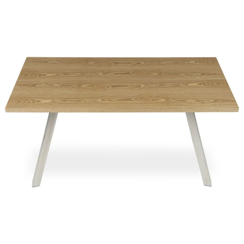 Jedálenský stôl 160x90cm, dýha, kov, dub, HT-W1515 OAK